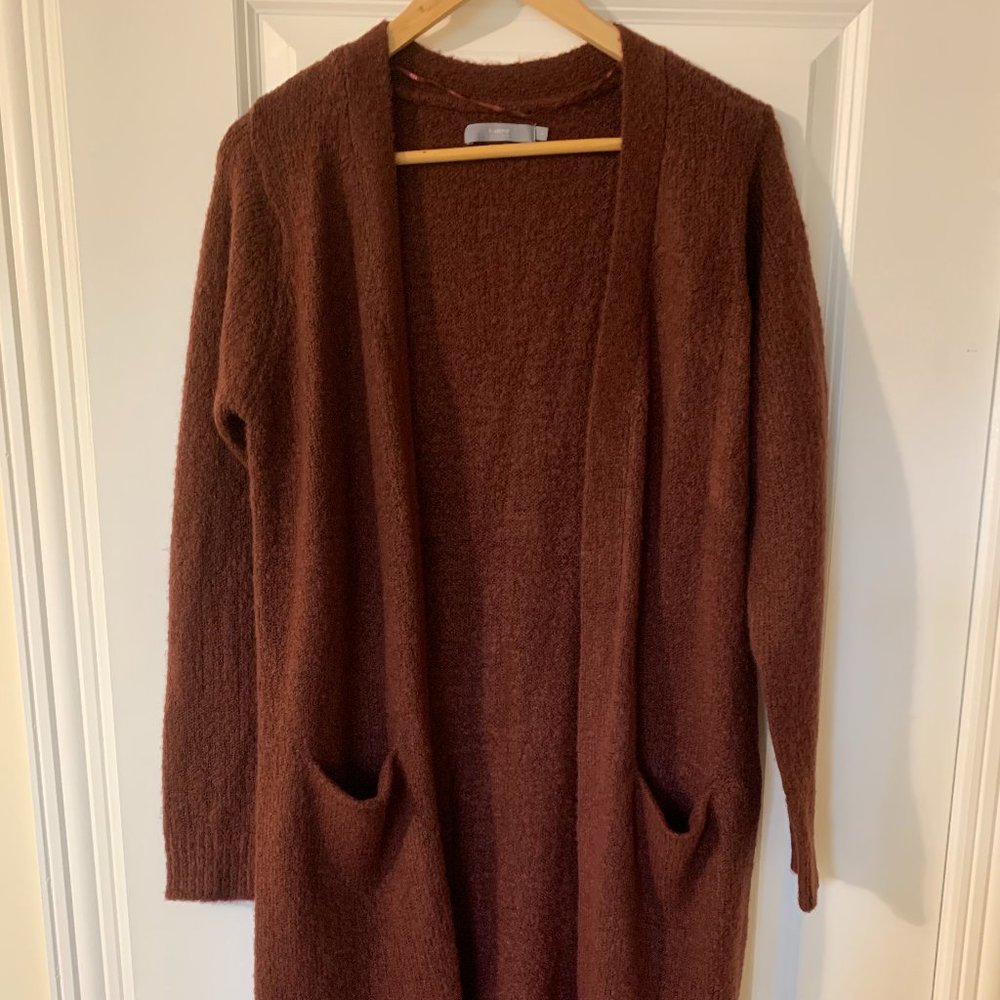 Mendocino Burgundy Long Oversized Cardigan NWOT